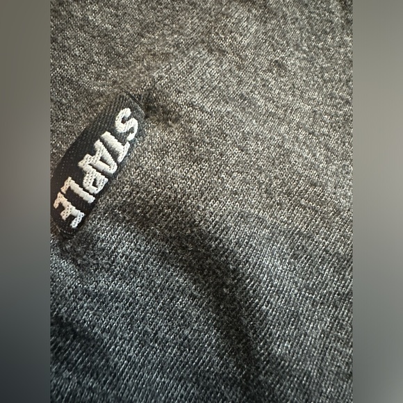 Men’s Staple Pigeon Grey/White Embroidered Logo T-Shirt- Size 3XL - Picture 11 of 12